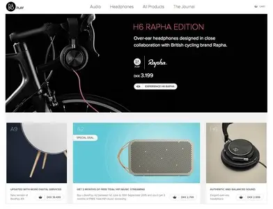 Product lists example from beoplay.com