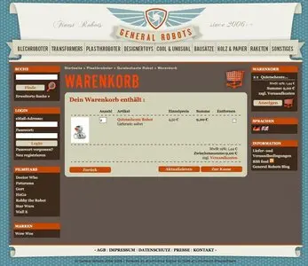 Shopping Cart example from generalrobots.de