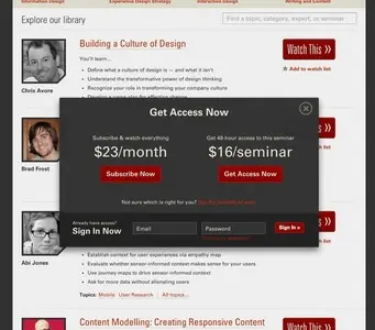 Paywall example from aycl.uie.com