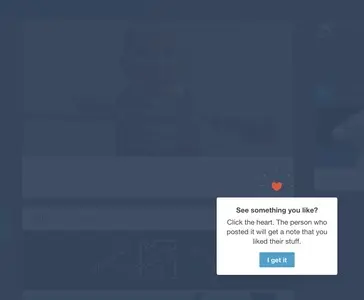 Inline Help Box example from tumblr.com