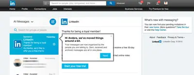 Guided Tour example from linkedin.com
