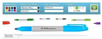 Shopping Cart example from sharpie.com