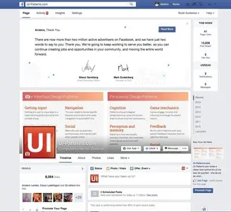 Thank you notes example from facebook.com
