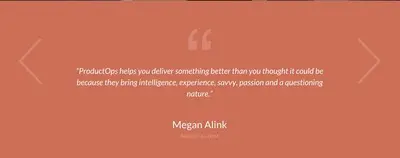 Testimonials example from productops.com