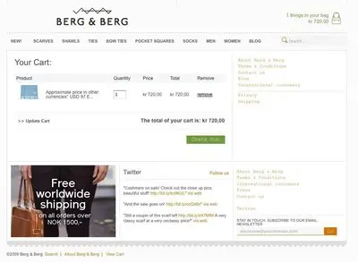 Shopping Cart example from bergberg.myshopify.com