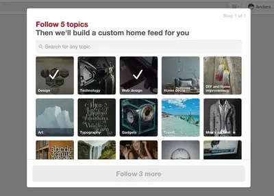 Recognition over Recall example from pinterest.com