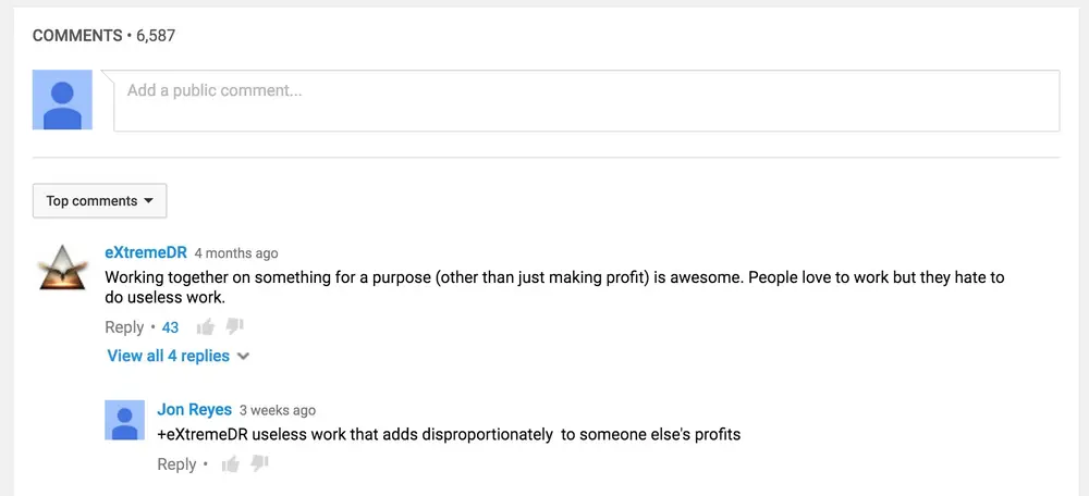 Progressive Disclosure example from youtube.com