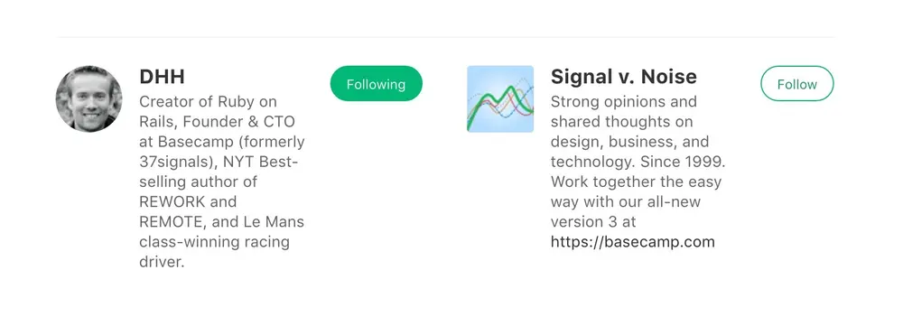 Follow example from m.signalvnoise.com