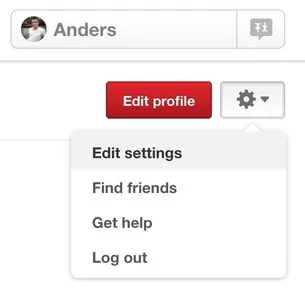 Settings example from pinterest.com