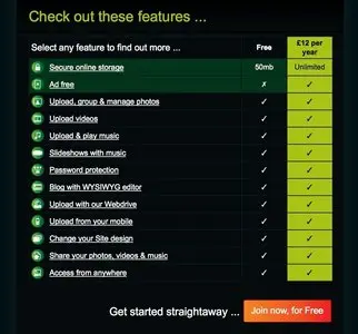 Pricing Tables example from etribes.com