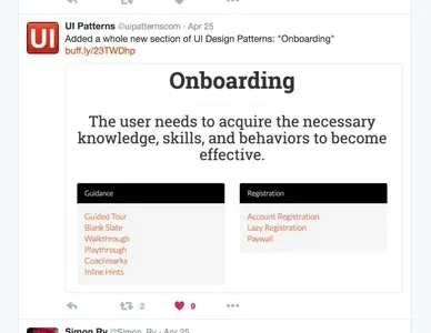Favorites example from twitter.com