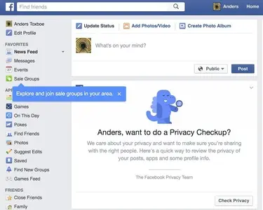 Guided Tour example from facebook.com
