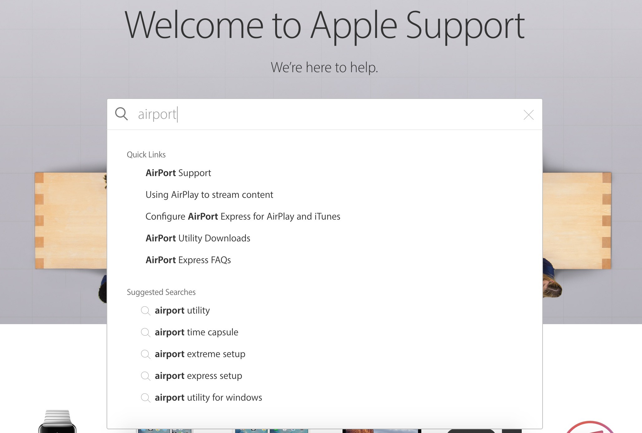 Screenshot of support.apple.com