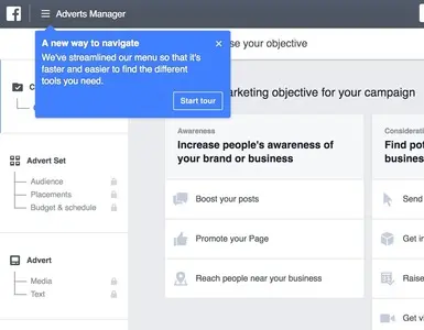 Guided Tour example from facebook.com
