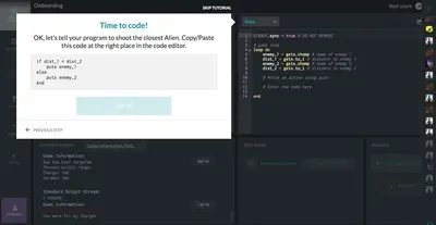 Playthrough example from codingame.com