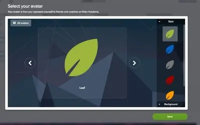 Customization example from khanacademy.org