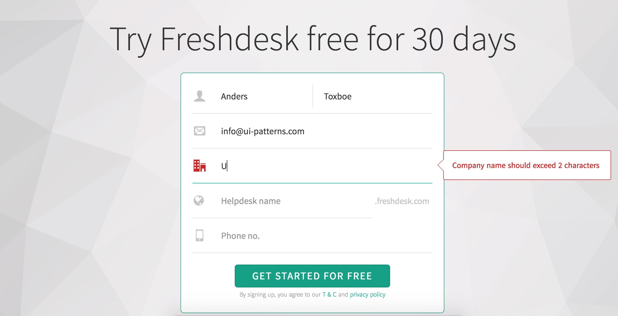 Screenshot of freshdesk.com