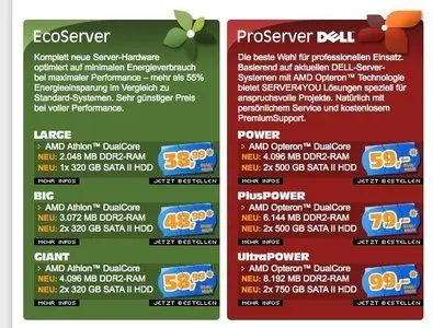 Pricing Tables example