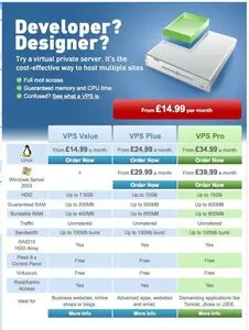 Pricing Tables example from webfusion.co.uk
