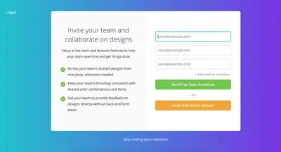Invite friends example from canva.com