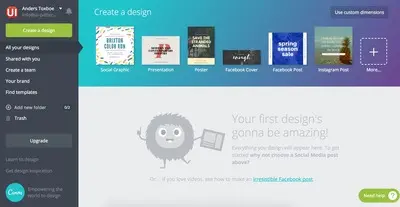 Blank Slate example from canva.com