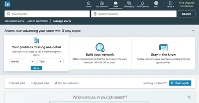 Blank Slate example from linkedin.com