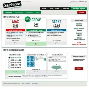 Pricing Tables example from grasshopper.com