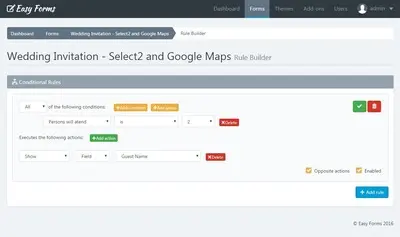 Rule Builder example from easyforms.baluart.com