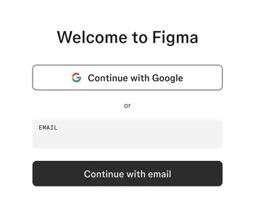 Social Login example from figma.com