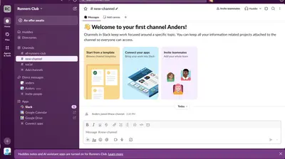 Blank Slate example from slack.com