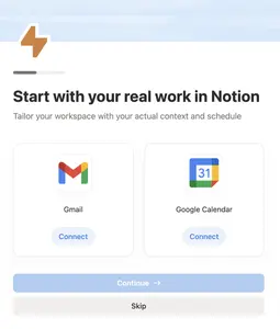 Connected Accounts example from notion.com