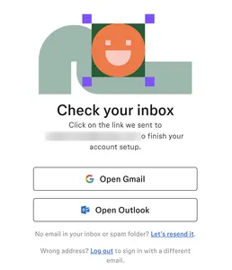 Magic Login Link example from figma.com