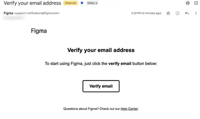 Magic Login Link example from figma.com