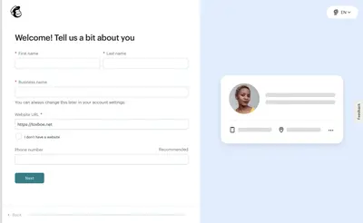 Smart Prefill example from mailchimp.com
