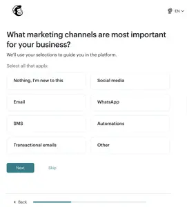 Steps Left example from mailchimp.com