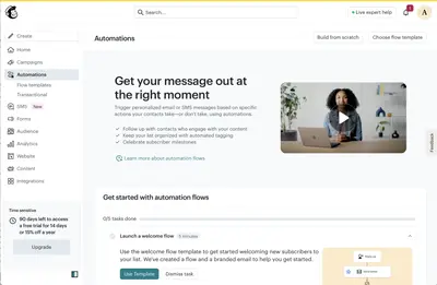 Onboarding Checklist example from mailchimp.com