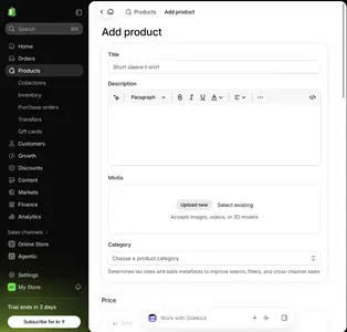Input Prompt example from shopify.com