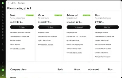 Paywall example from shopify.com
