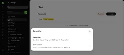 Trial Countdown example from shopify.com