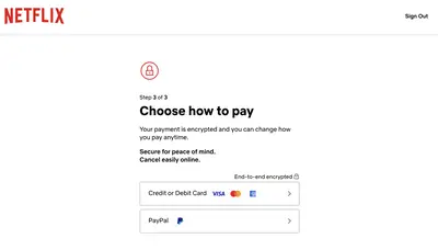 Steps Left example from netflix.com