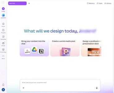Suggested Prompts example from canva.com