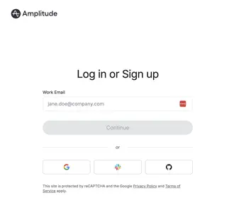 Account Registration example from amplitude.com