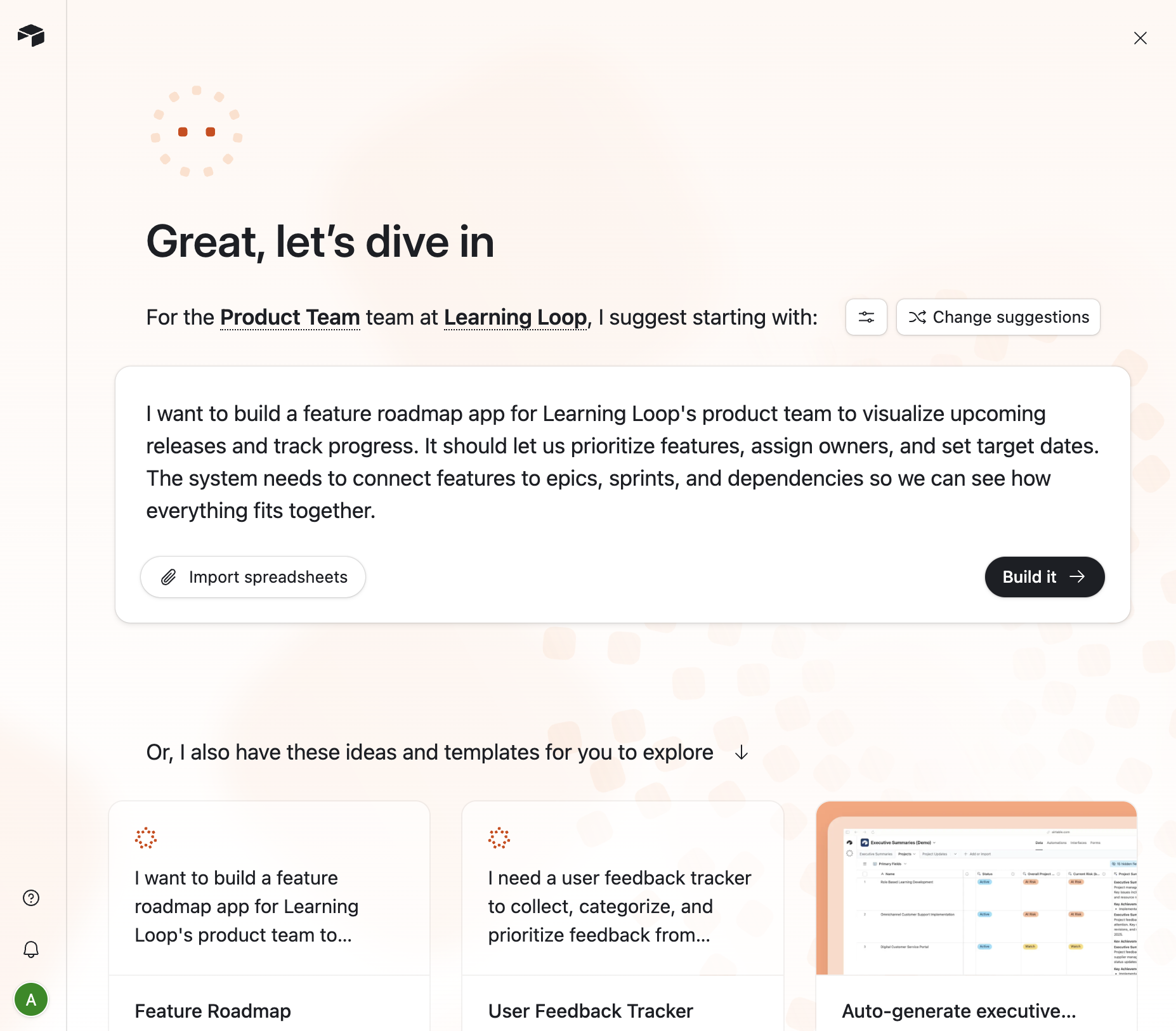 The answers are turned into a starting prompt you can build from or change.
