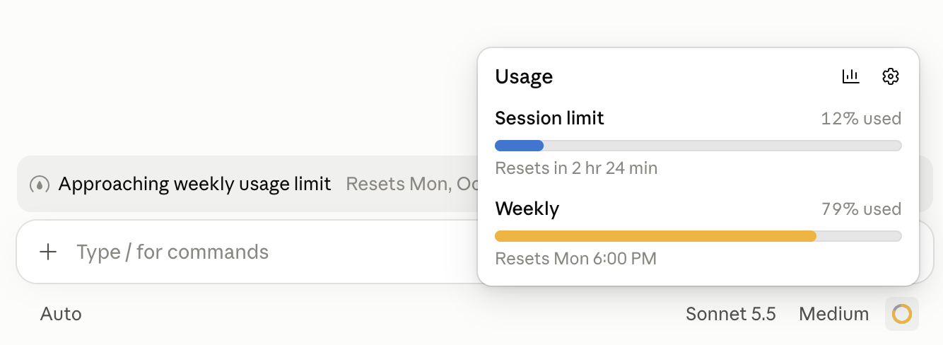 Claude’s usage limits are a meter with a rolling window rather than a fixed total.