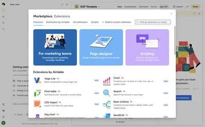 Connected Accounts example from airtable.com