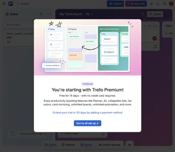 Trial Countdown example from trello.com