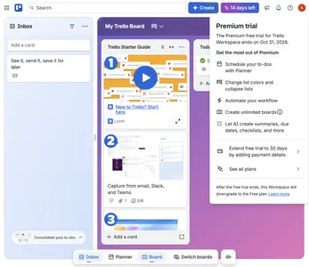 Trial Countdown example from trello.com
