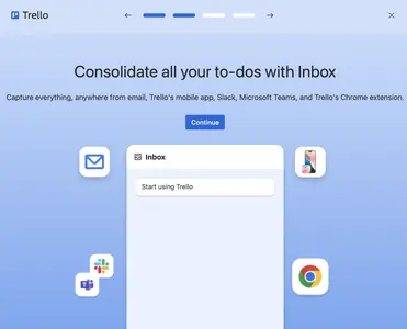 Onboarding Carousel example from trello.com