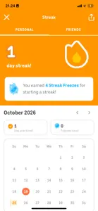 Self-Monitoring example from duolingo.com