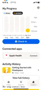 Displaying data example from headspace.com